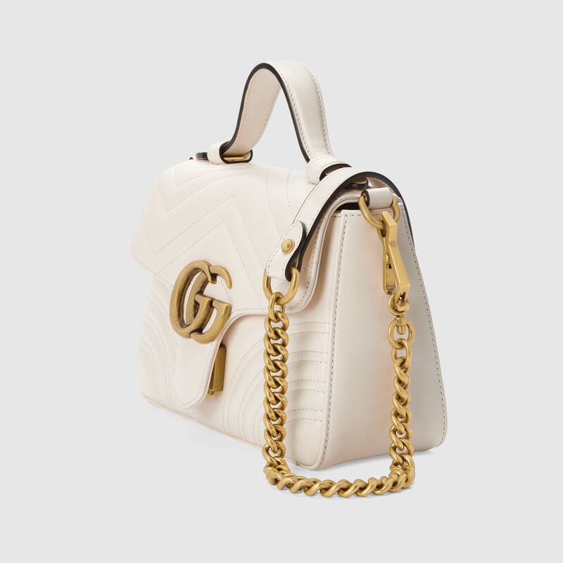 Gucci GG Marmont Mini Top Handle Bag in White – Gavriel.us