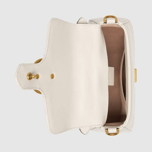 Gucci GG Marmont Mini Top Handle Bag in White