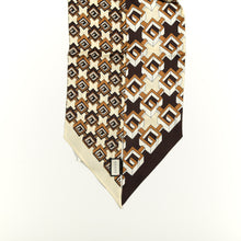 Load image into Gallery viewer, Gucci Silk Geometric G Print Neck Bow Scarf in Brown
