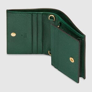 Gucci Zumi Horse-bit Card Case on a Chain in Green