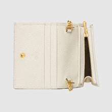 Load image into Gallery viewer, Gucci Zumi Horse-bit Card Case on a Chain in Mystic White