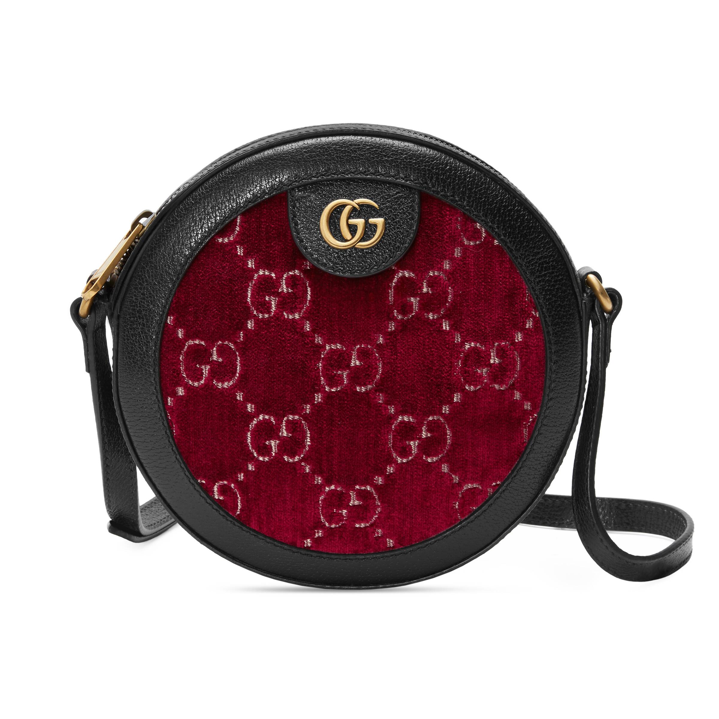 Marmont Small bag in red velvet Gucci - Second Hand / Used – Vintega