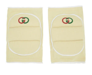 Gucci Ivory GG Logo Knee Pads