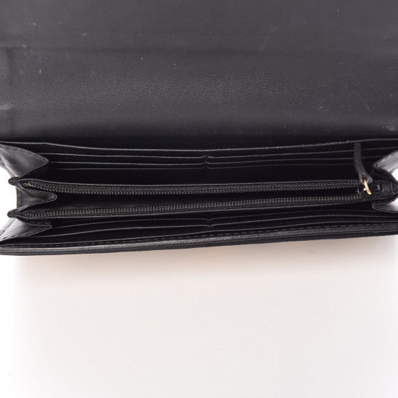 Gucci Beige/Black GG Supreme Canvas Bifold Continental Wallet