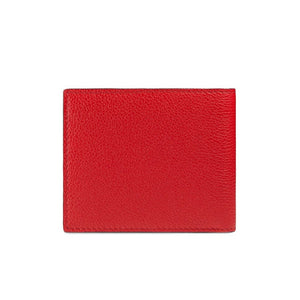 Gucci Print Leather Mini Bi-fold Wallet in Red