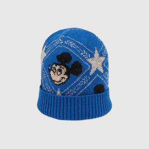 Gucci x Disney Jacquard-knit Beanie Hat in Blue