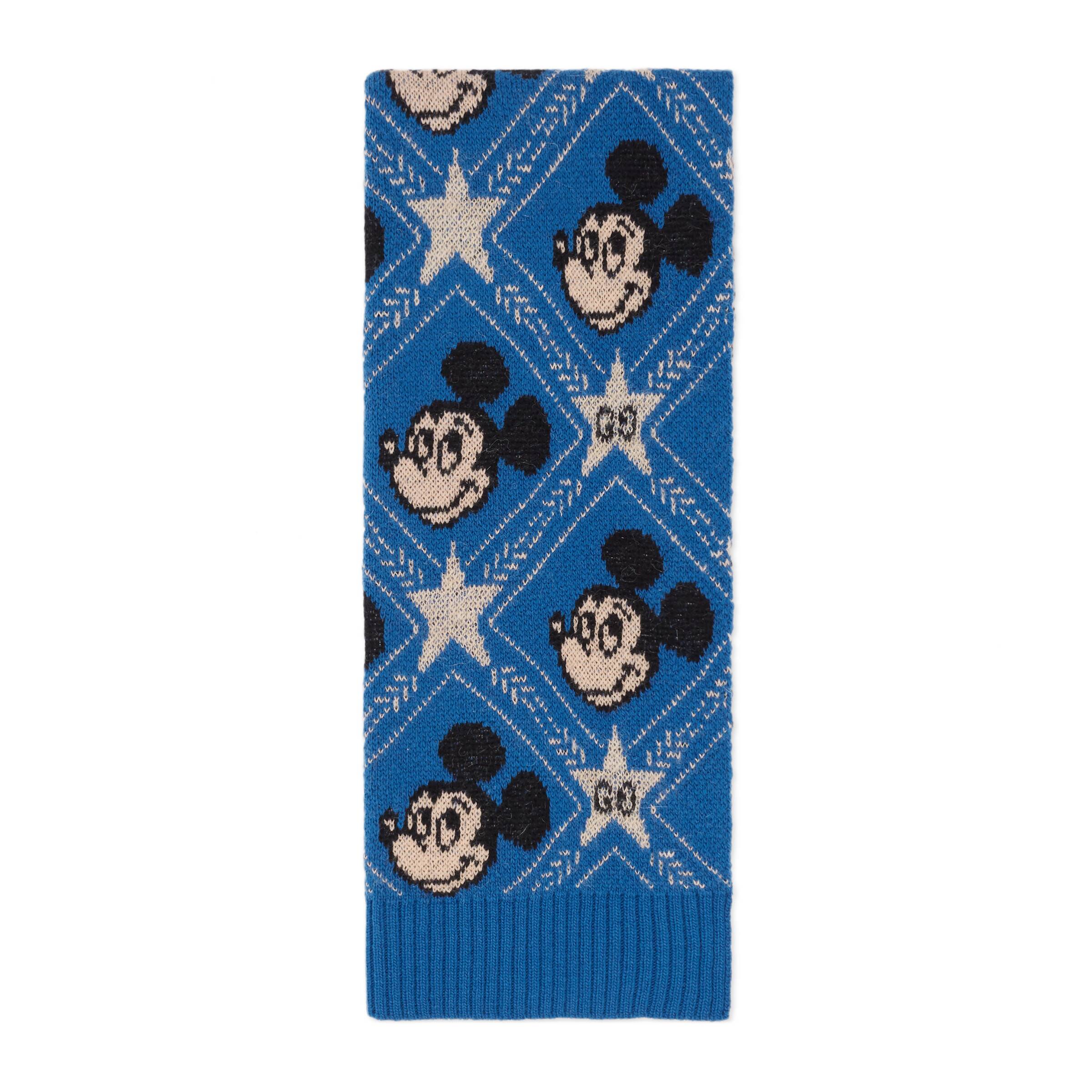 Gucci x Disney Mickey Mouse Wool Scarf In Blue – Gavriel.us