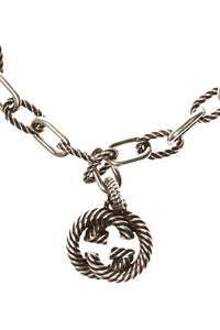 Gucci Silver Bracelet with Interlocking GG Charm