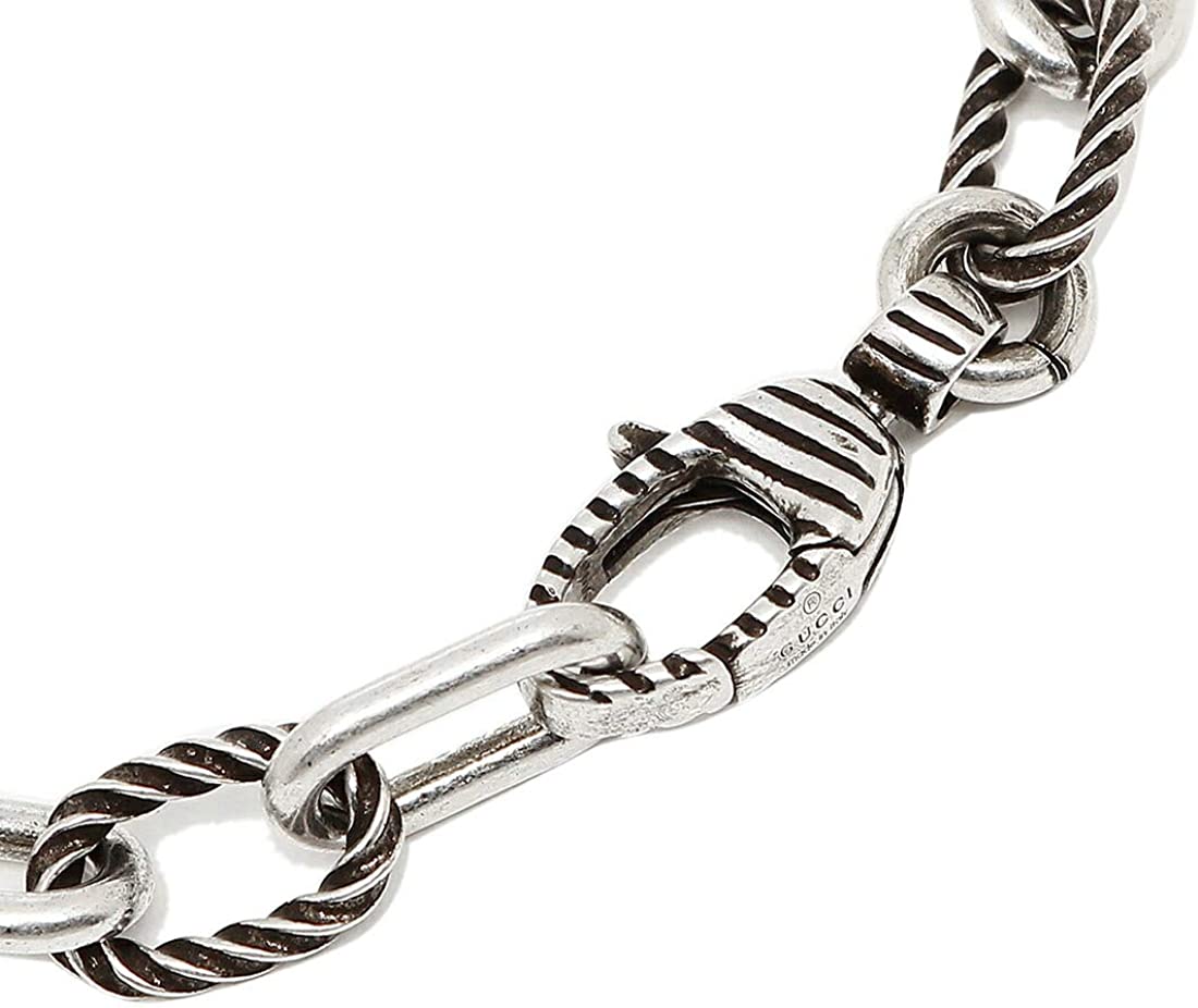 Gucci Men's Interlocking GG Sterling-silver Bracelet