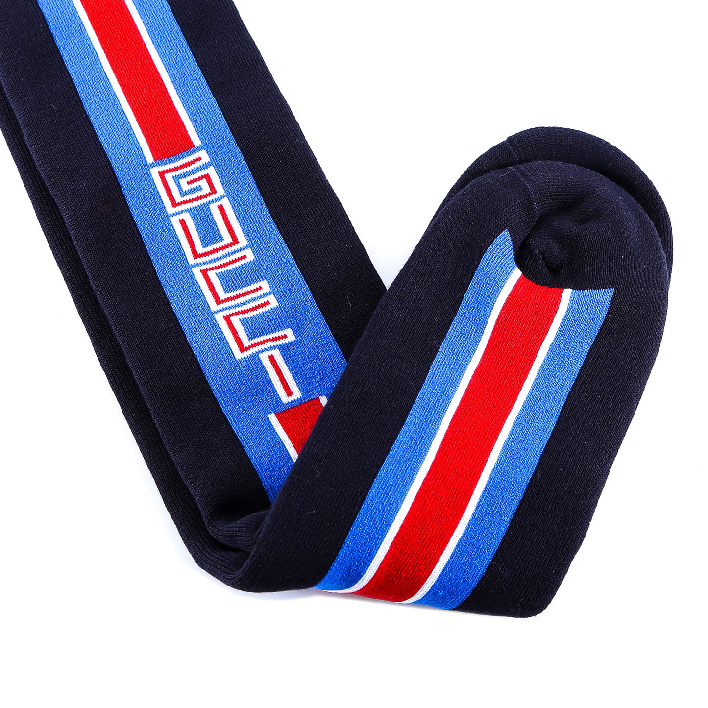 Gucci Lostoron Logo Striped Cotton Blend Socks In Blue