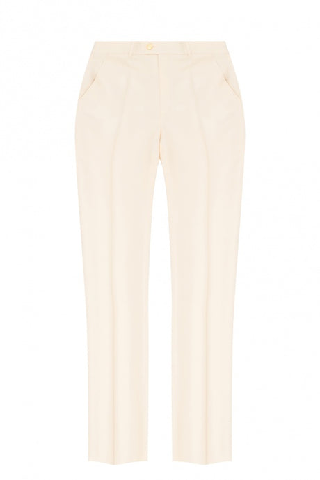 Gucci Front Pleat Dress Pants in Ivory