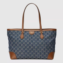 Load image into Gallery viewer, Gucci GG Denim Medium Tote Bag