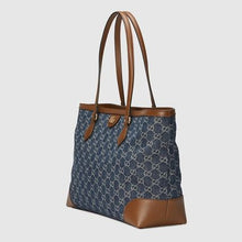 Load image into Gallery viewer, Gucci GG Denim Medium Tote Bag