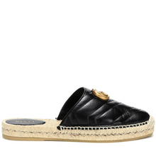 Load image into Gallery viewer, Gucci Leather Espadrille Sandal in Black