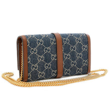 Load image into Gallery viewer, Gucci GG Denim Jackie 1961 Chain Wallet