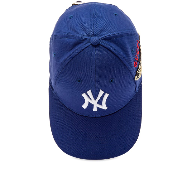 mandskab fugtighed Gæstfrihed Gucci Baseball Cap With NY Yankees™ Patch In Blue – Gavriel.us