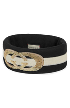 Load image into Gallery viewer, Gucci Sequin Embellished GG Headband in Black and White