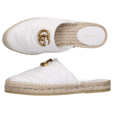 Load image into Gallery viewer, Gucci Leather Espadrille Sandal in White