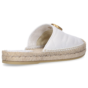 Gucci Leather Espadrille Sandal in White