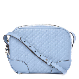 Gucci GG Microguccissima Leather Bree Camera Bag in Blue