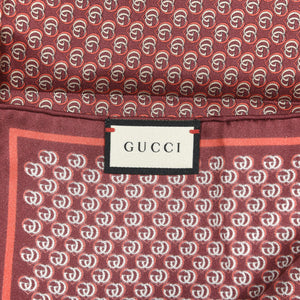 Gucci GG Monogram Hearts Pocket Square in Red