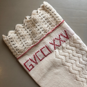 Gucci GVCCI XXV Cotton Knit Socks in Ivory