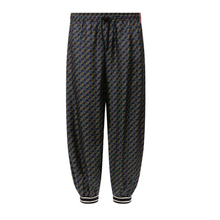 Load image into Gallery viewer, Gucci Bi-material Scarf Print Track Pants in Green