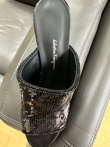Salvatore Ferragamo Janine Sequin Leather Sandals