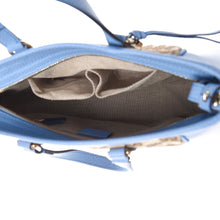 Load image into Gallery viewer, Gucci GG Canvas Small Bree Tote in Mineral Blue