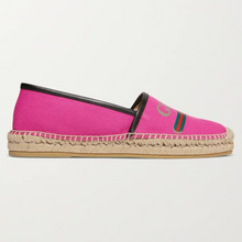 Load image into Gallery viewer, Gucci Printed Canvas Espadrille Flats in Fuchsia