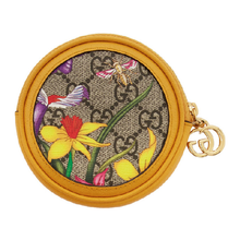 Load image into Gallery viewer, Gucci GG Flora Ophidia Coin Purse in Yellow