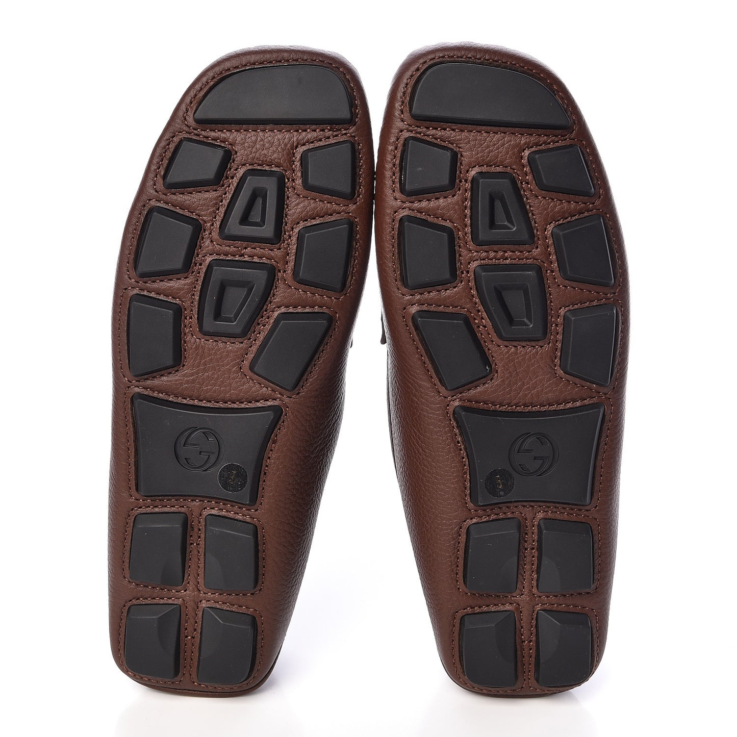 Gucci Calfskin Hebron Horse Bit Loafer Moccasins in Brown