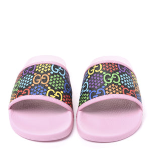 Gucci GG Psychedelic Slide Sandals in Pink