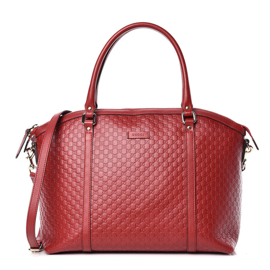 Gucci Soft Microguccissima Dome Satchel in Red