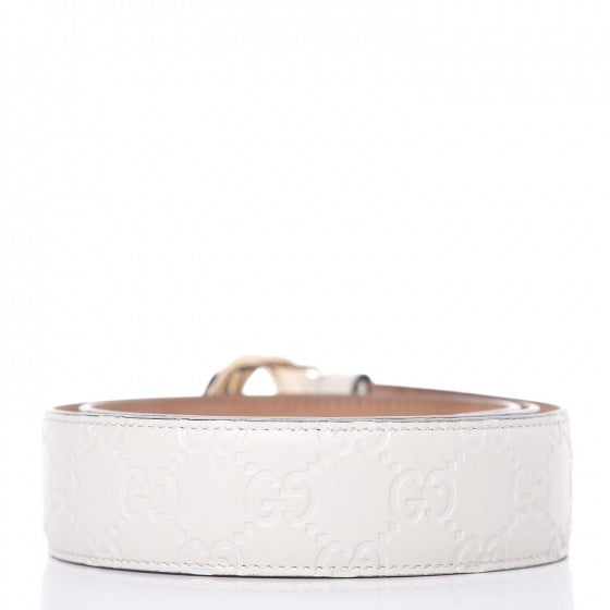 Gucci Interlocking GG Leather Belt In Mystic White – Gavriel.us