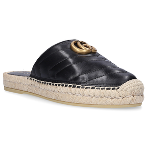 Leather espadrille sandal 2024 gucci