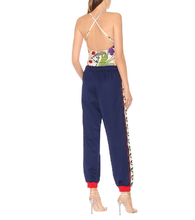 Load image into Gallery viewer, Gucci GG Logo Stripe Jersey Track Pants in Blue