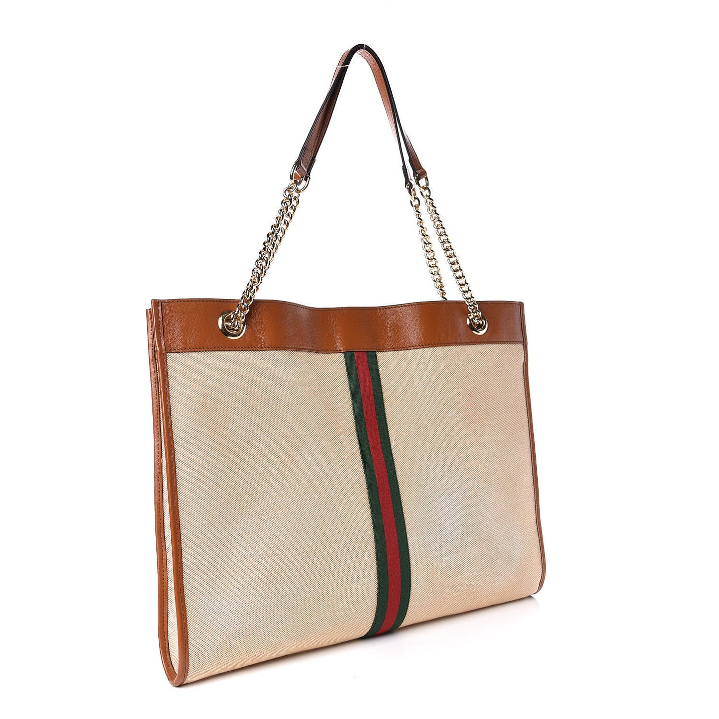 Gucci Rajah Large Canvas Tote Bag in Beige