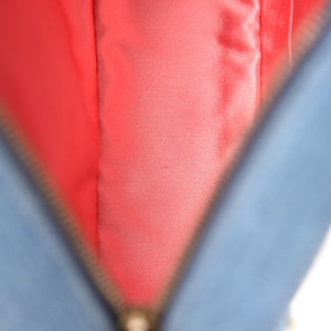 Gucci Matelassé GG Marmont Pearl Shoulder Bag in Denim