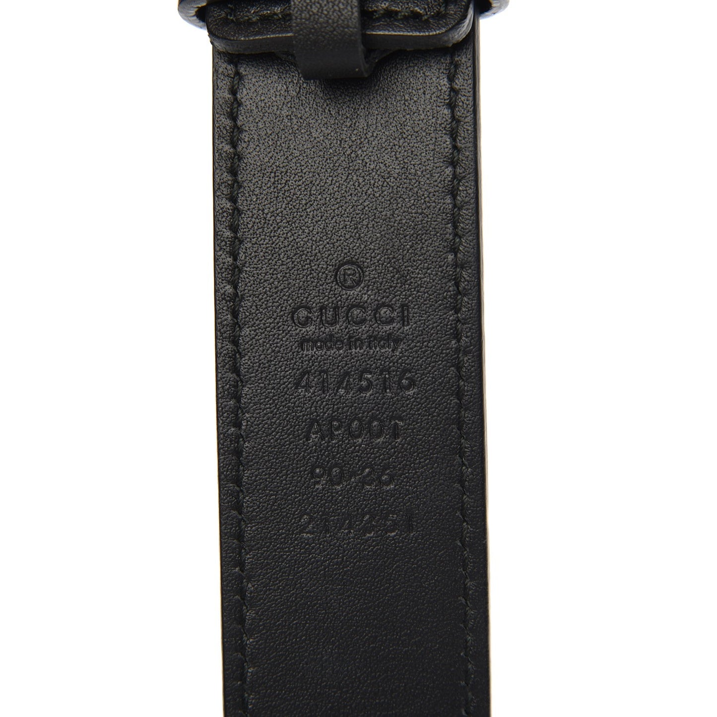 Gucci Black Belt with GG Buckle