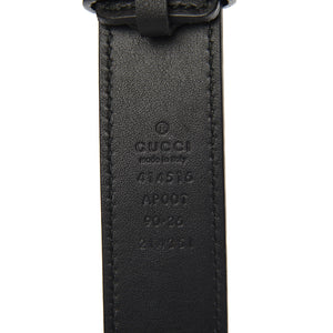Gucci Black Belt with GG Buckle