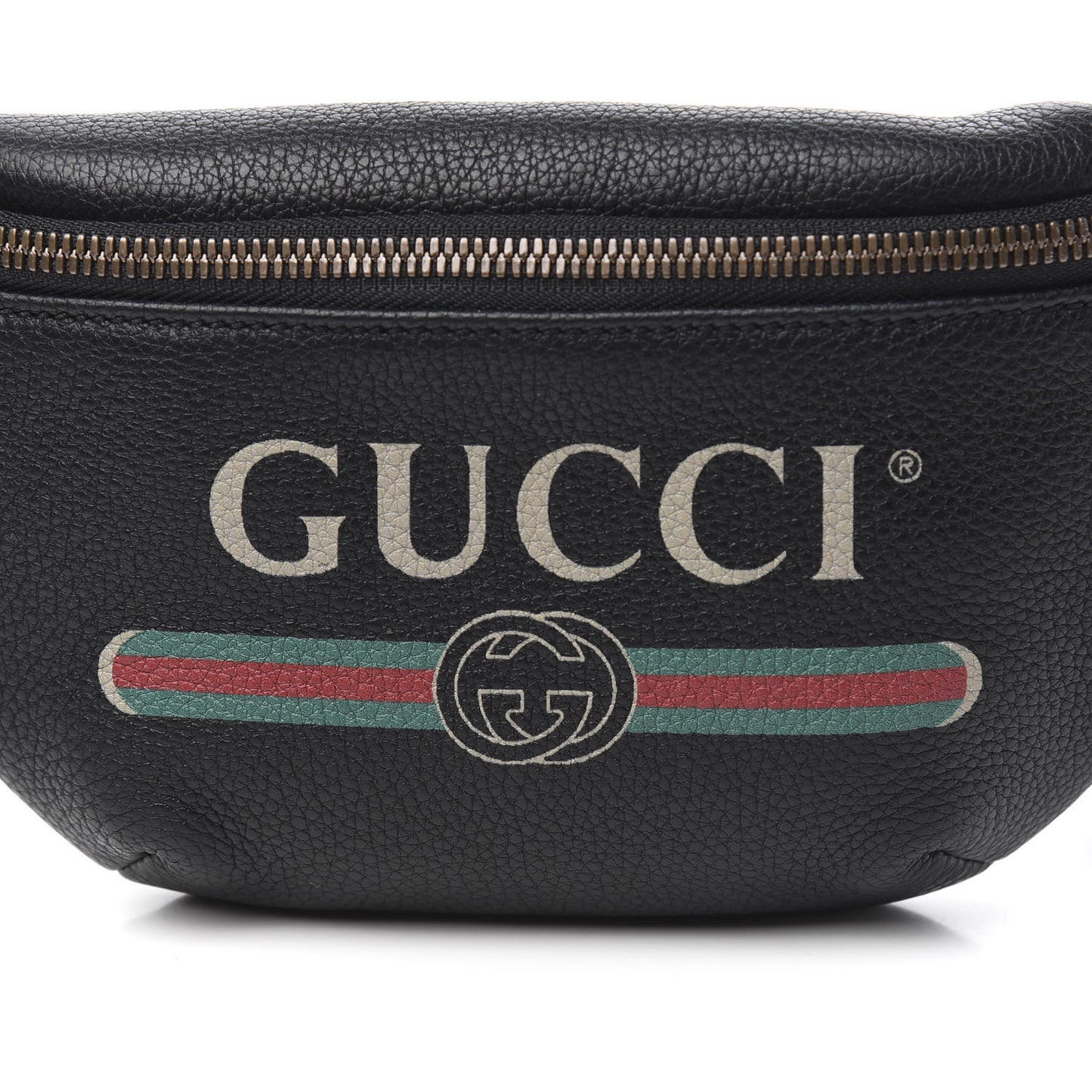 Gucci Logo Belt Bag in Black Leather