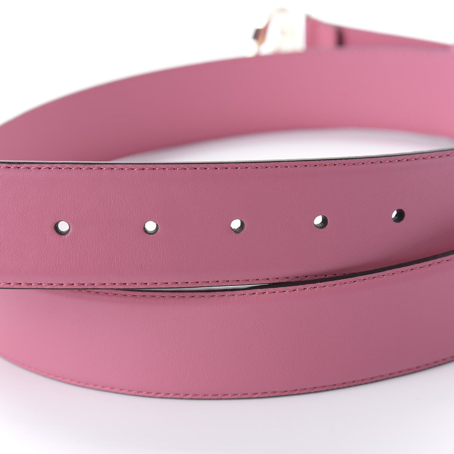 Gucci Interlocking GG Calfskin Belt in Pink Violet