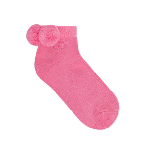 Gucci Cotton Ankle Socks with Pom-poms in Pink