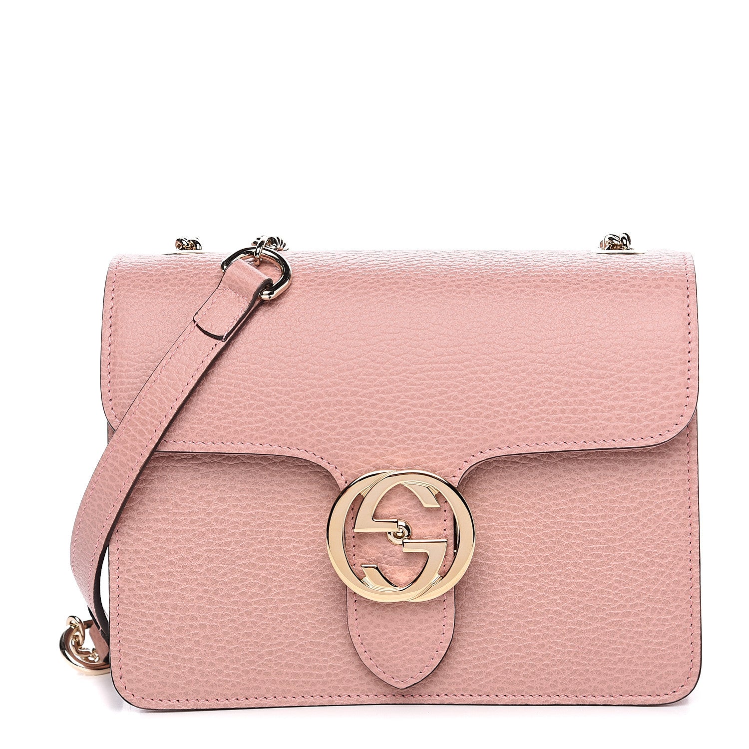 Authentic Pink Gucci GG Interlocking Wallet on Chain Shoulder Bag – Posh  Pawn