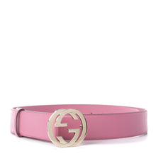 Load image into Gallery viewer, Gucci Interlocking GG Calfskin Belt in Pink Violet