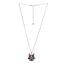 Load image into Gallery viewer, Gucci Enamel Bosco Dog Necklace in Silver