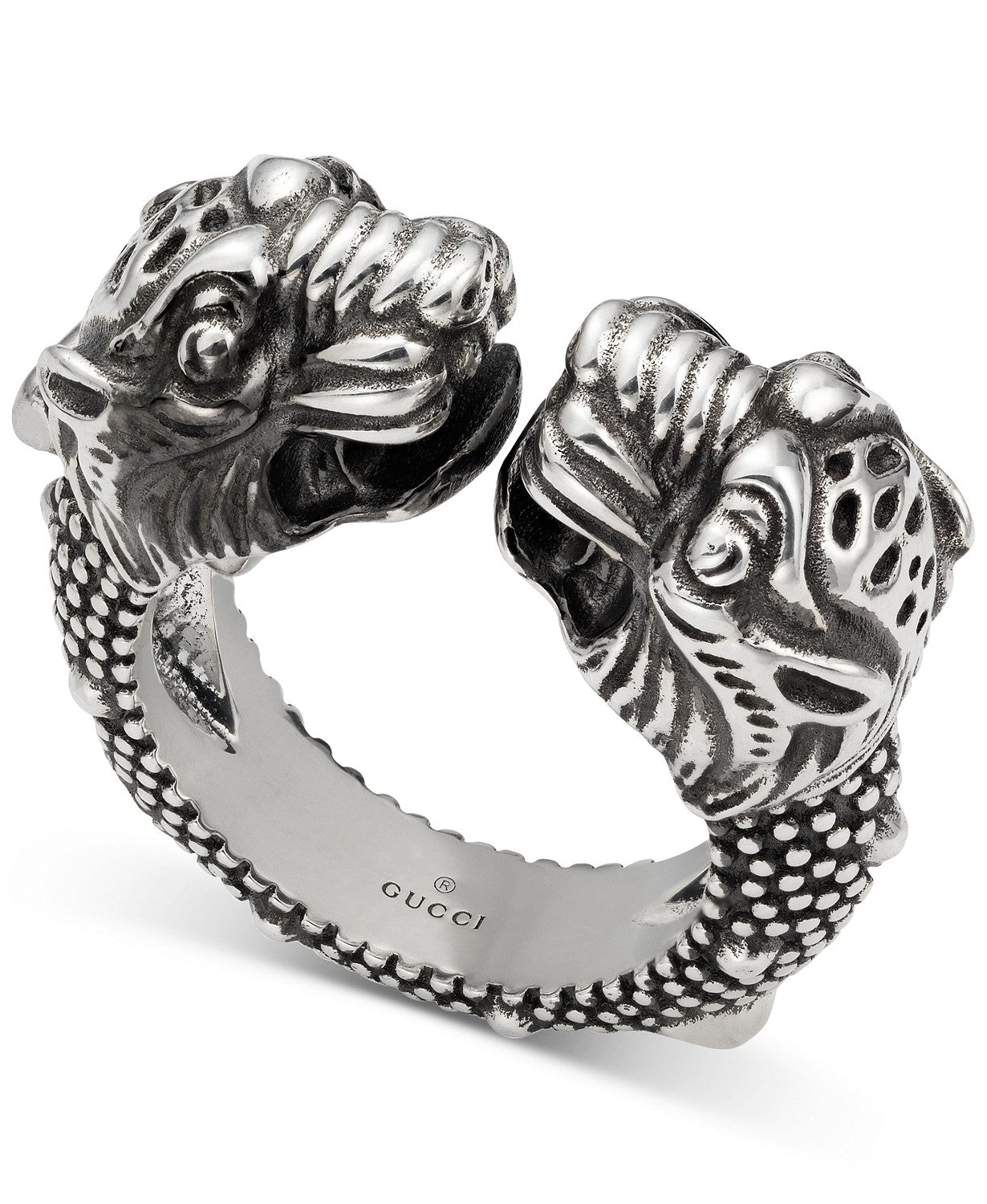 Gucci silver tiger ring Clearance