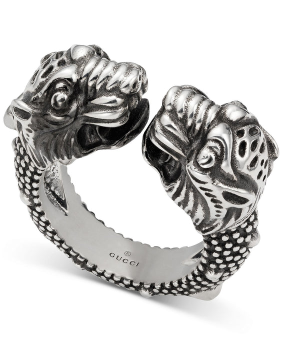 Gucci Tiger Head Cuff Ring in Sterling Silver