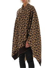 Load image into Gallery viewer, Gucci GG Rhombus Poncho In Brown